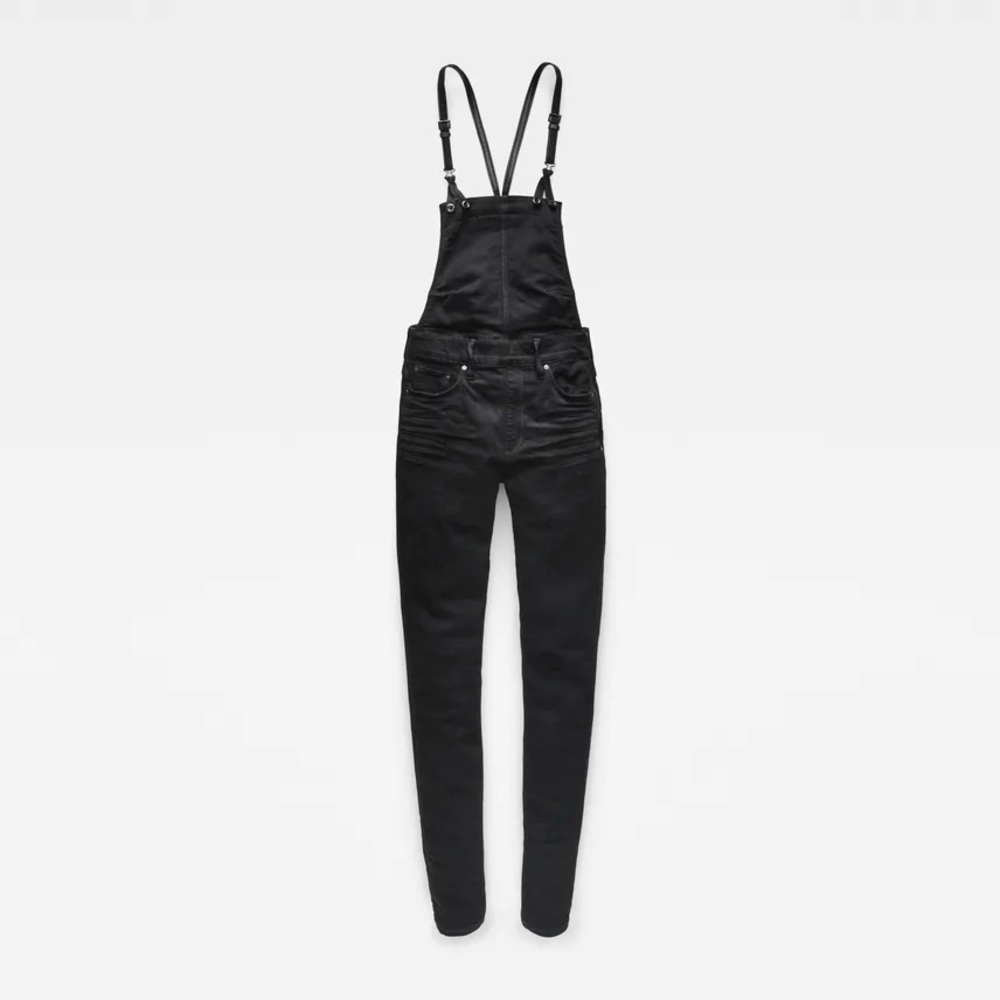 G-Star 3301 High Waisted Skinny Overall, Black, size M